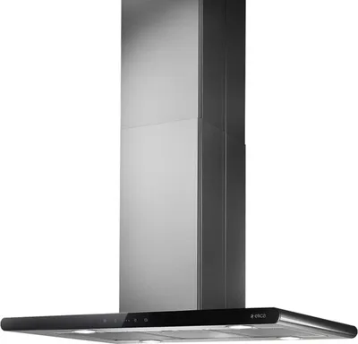 Image de Elica Hotte îlot Galaxy Island BLIX/A/90 évacuation 90cm verre noir PRF0017852B