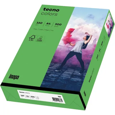 Produktbild von tecno Multifunktionspapier colors A4 160 g/qm intensivgrün 250 Blatt
