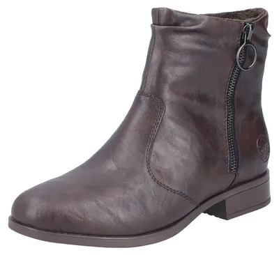 Produktbild von Rieker Damen Stiefelette mit gerafftem Schaft und Reißverschluss 77041, Größe:42 EU, Farbe:Braun