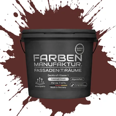 Produktbild von Farben Manufaktur Silikonharz-Fassadenfarbe – Kastanienbraun RAL 8015 – 10 L