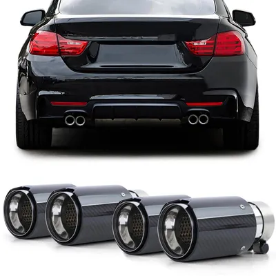 Produktbild von Auspuff Endrohr 4-Rohr 90mm Sport Carbon schwarz für BMW 4er F32 F33 ab 2014