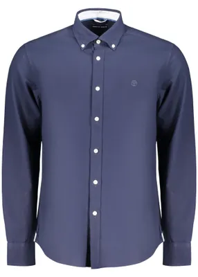 Image de Chemise pour homme durable à col boutonné, couleur bleue