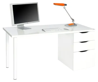Produktbild von Schreibtisch - Weiß 60x138x74h cm