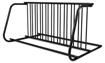 Produktbild von Fahrradständer - Boden-Parkständer - Beidseitig - Für 10 Fahrräder - Robuster Stahl - Für Garage/Hof/Schule - Schwarz