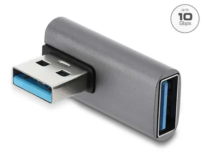 Immagine prodotto di Adattatore USB 10 Gbps, con connettore di tipo A, angolato a destra, con alloggiamento in alluminio