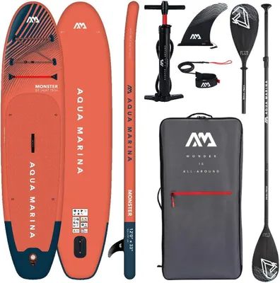 Produktbild von AQUA MARINA MONSTER 12'0 iSUP Board Set aufblasbar Stand Up Paddle Kajakpadde