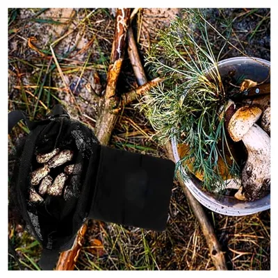 Produktbild von Pilzsammelbeutel | Netzbeutel Mit Verstellbarem Trageriemen | Luftdurchlässige Faltbare Tasche Für Garten Und Obstgartensammlung