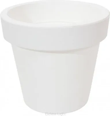 A white flower pot on a white background.