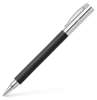 Produktbild von Faber-Castell - Tintenroller Ambition Edelharz, Schwarz Silber