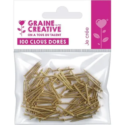 Immagine prodotto di 100 chiodi dorati per string art - String art - 20 mm