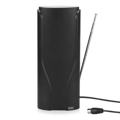 Image de Antenne intérieure télescopique portable DVB-T2 UHF à gain élevé (8 dB) avec câble de 5 m - August DTA600