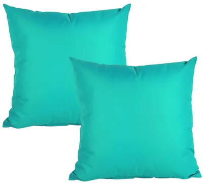Produktbild von JACK 2er Set 50x50cm Outdoor Kissenhülle Bezug Wasserfest Stuhl Kissen Garten  Türkis