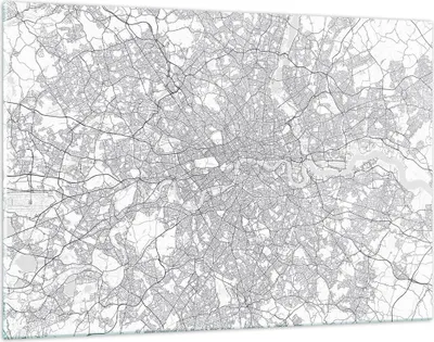 Produktbild von Bilder auf glas - Einteilig - Stadt Karte London - 120x80cm - Glasbilder - Wandbilder - Bilder - zum Aufhängen bereit - Wanddekoration aus Glas - Glas Bilder - Wandbild auf Glas - GAA120x80-4680