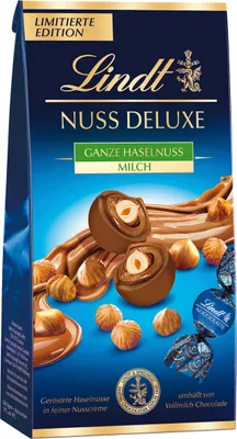 Produktbild von Lindt Nuss Deluxe Ganze Haselnuss Drink Beutel 98g