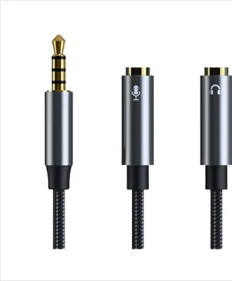 Obrázok produktu pre INF CB01 Adaptér na slúchadlá a mikrofón s rozdeľovačom audio kábla model 2