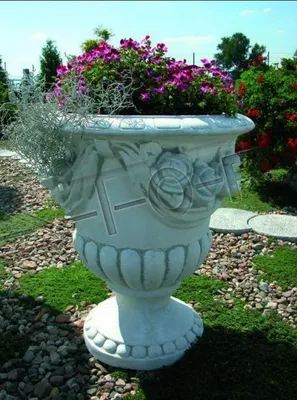 Produktbild von Blumenkübel Pflanz Kübel Dekoration Figur Blumentöpfe Garten Vasen Gefäss 578