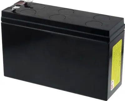 A black battery for a UPS system.