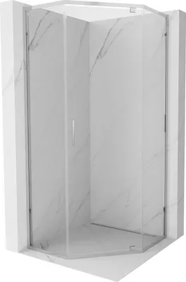 Produktbild von Mexen Exo Fünfeck-Duschkabine Pendeltür 90 x 90 cm, transparent, Chrom - 812-090-090-01-00