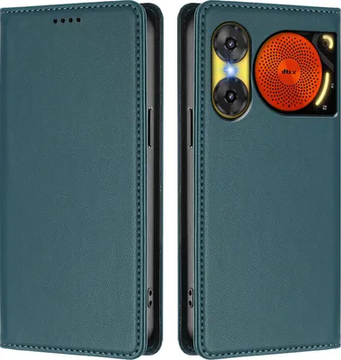 Immagine prodotto di Custodia in pelle per ZTE Nubia Music 2, custodia a libro magnetica in Finto cuoio con supporto, verde
