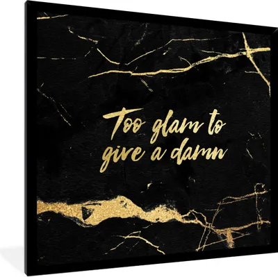 Produktbild von MuchoWow® Gerahmtes Poster Zitat - Sprichwörter - Gold - Marmor 40x40 cm - Poster mit Schwarzem Bilderrahmen Wandposter Rahmen Foto Bilder - Mit Rahmen - Wanddekoration Schlafzimmer