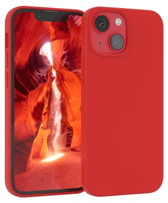 Produktbild von EAZY CASE Silikonhülle für Apple iPhone 13 Mini Silikon Backcover Schutz in Rot