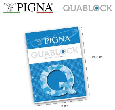 Obrázek produktu pro Pigna quablock papír na sešity A4 210 x 297 mm (A4) 250 listů