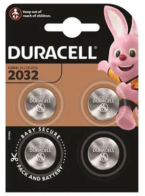 Obrázok produktu pre Gombíková batéria, CR2032, 4 ks, DURACELL
