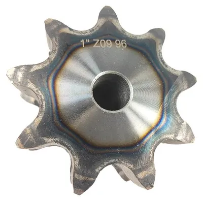 Obrázek produktu pro Ozubené kolo 08B, 9 zubů, s nábojem, kalené, P: 12,7, 1/2″, dvouřadé