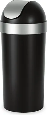 Immagine prodotto di Umbra Schwingdeckel-Mülleimer Venti, PP-Kunststoff, Schwarz, Nickel, 72 L, 1022664-047