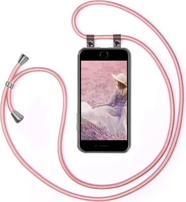Produktbild von UMHÄNGEHÜLLE + KORDEL für iPhone 6S / iPhone 6, Farbe:Rose Gold