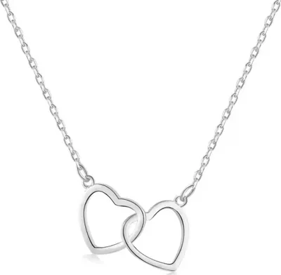 Produktbild von Elegante Halskette Double Herz aus Silber - Symbol der Liebe KP34600