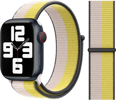 Produktbild von Original Apple Sport Loop Armband 42/44/45mm MN5T3ZM/A Oat Milk/Lemon Zest
