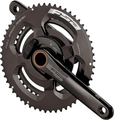 Produktbild von FSA Leistungsmesskurbel Powerbox Road Alloy 2x 175 mm Schwarz - präzise Wattm...