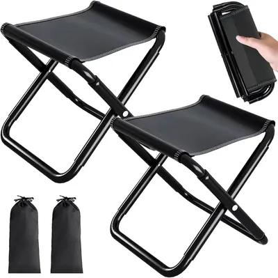 Obrázek produktu pro Skládací židle, výška 30 cm, 2 kusy, pro venkovní použití, kompaktní, přenosná