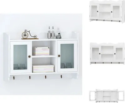 Produktbild von vidaXL Hängeschrank MDF Weiß -  Wandregale