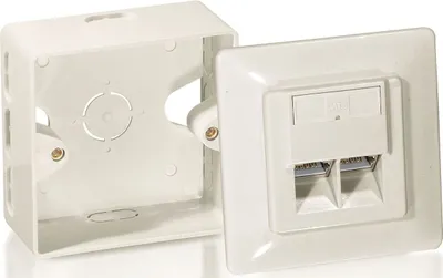 Produktbild von Equip 125765, RJ-45, Weiß, Polycarbonat (PC), -40 - 80 °C, 80 mm, 39 mm