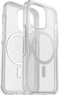 Two clear phone cases are shown side-by-side against a white background.