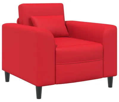 Image de Fauteuil vidaXL, rouge, en similicuir