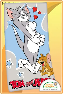 Produktbild von Tom und Jerry Badetuch Handtuch Strandtuch Duschtuch Katze Maus Gr. 70x140cm
