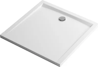 Zdjęcie produktu dla Brodzik Niski Kwadratowy FORMA 80x80 cm Biały - Nowoczesny Design dla Twojej Łazienki, Bez Syfonu (Kod: BREX.FOR08WHN)