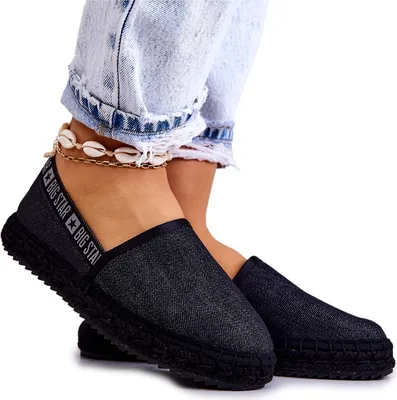 Zdjęcie produktu dla Materiałowe Espadryle Wsuwane Big Star JJ274878 Czarne 38