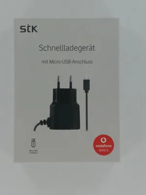 Produktbild von STK Schnellladegerät mit Micro-USB-Anschluss in schwarzNEU Händler