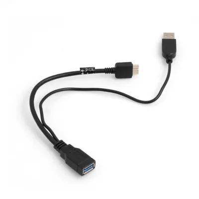 Obrázok produktu pre SYSTEM-S 53526121, 0,32 m, USB A, USB A/Micro-USB B, USB 3.2 Gen 1 (3.1 Gen 1), Čierna