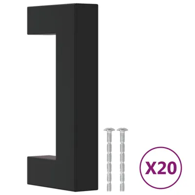Obrázok produktu pre vidaXL Nábytkové úchyty 20 ks čierne 64 mm nerezová oceľ