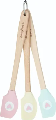 Image de Mini grattoir en silicone avec manche en bois 3 pièces