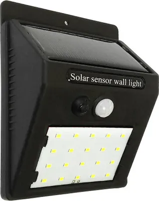 Obrázek produktu pro Solární nástěnné svítidlo 20 LED se senzorem pohybu a soumraku