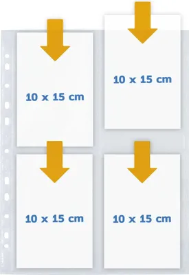 Produktbild von HERMA Fotosichthüllen 100 x 150 mm hoch weiß 10 Hüllen