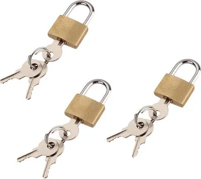 Produktbild von Sicherheitskoffer-Schloss - 3er-Pack - Kofferschloss - Zahlen- und Schlüsselschloss - Sicherheits-Schloss für Reisegepäck - Kofferschloss - Reiseschloss - Schloss für Koffer und Gepäck - Zahlen-Schloss - Reiseschloss - Schloss für Koffer - Kofferschloss - Sicherheits-Schloss