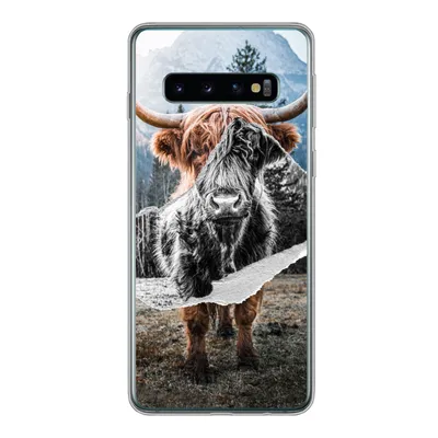 Produktbild von MuchoWow® Handyhülle Schutzhülle Hülle für Samsung Galaxy S10 Schottischer Highlander - Kuh - Tiere Silikon Softcase Handy Hülle - Handytasche