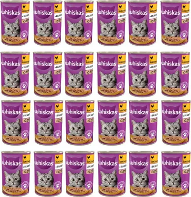 Produktbild von WHISKAS with chicken in jelly - nassfutter für Katzen - 400g